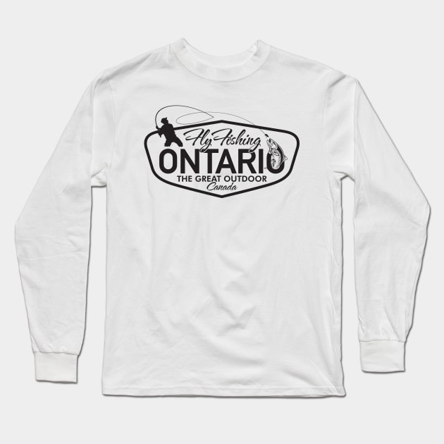 Fly Fishing Ontario Long Sleeve T-Shirt by p308nx